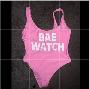 BAE WATCH PINK BODYSUIT LARGE